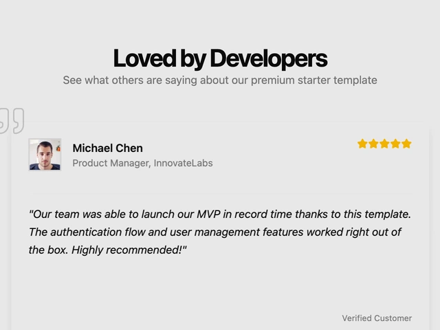 Preview of Simple Animated Testimonials