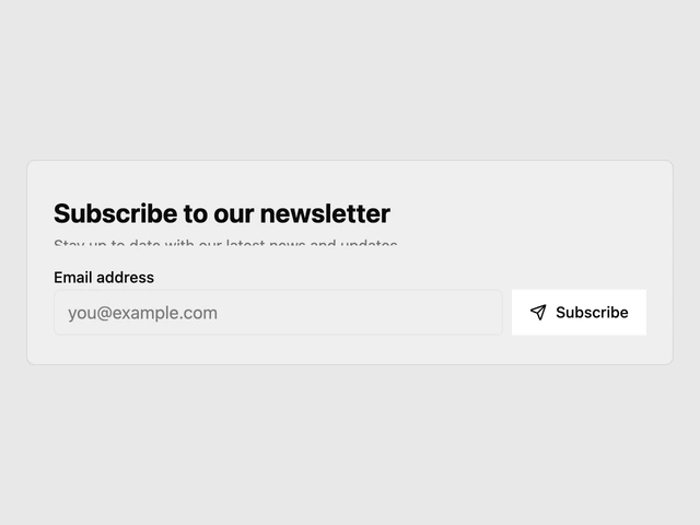 Preview of Newsletter Signup