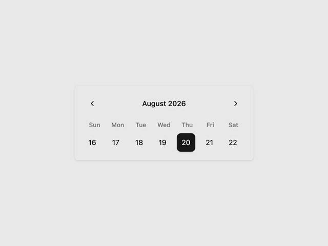 Preview of Mini Calendar